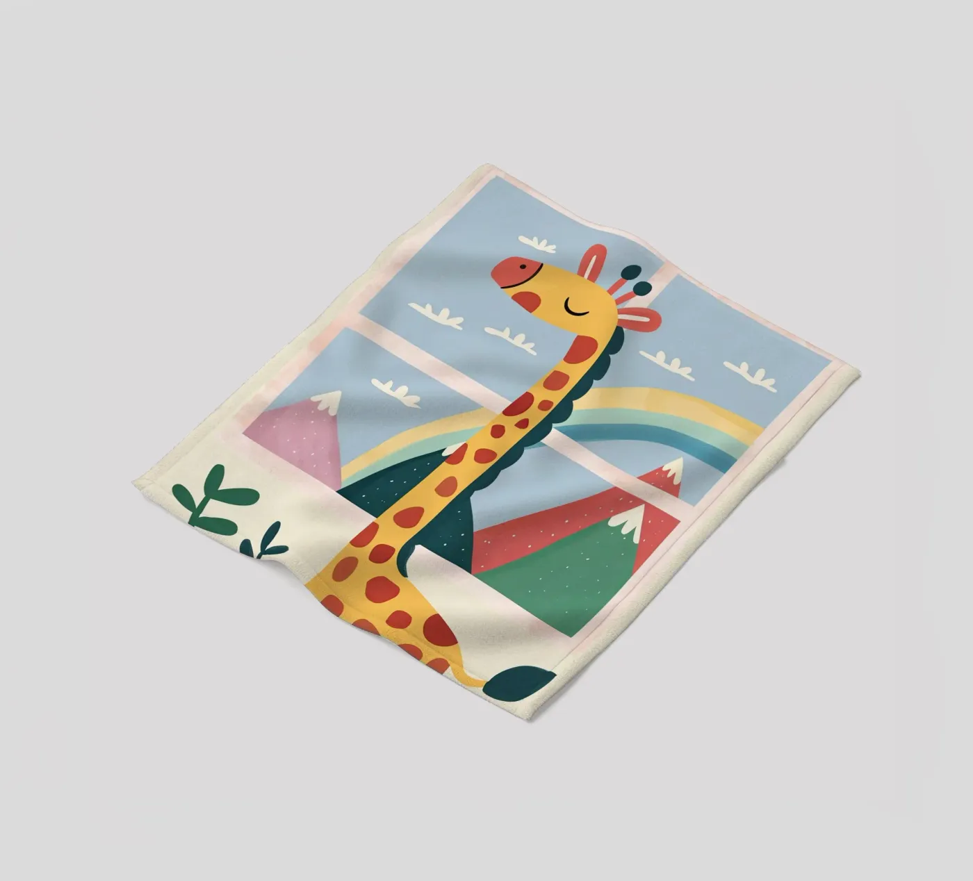 Rainbow Window Giraffe Fleecedecke von Lilo