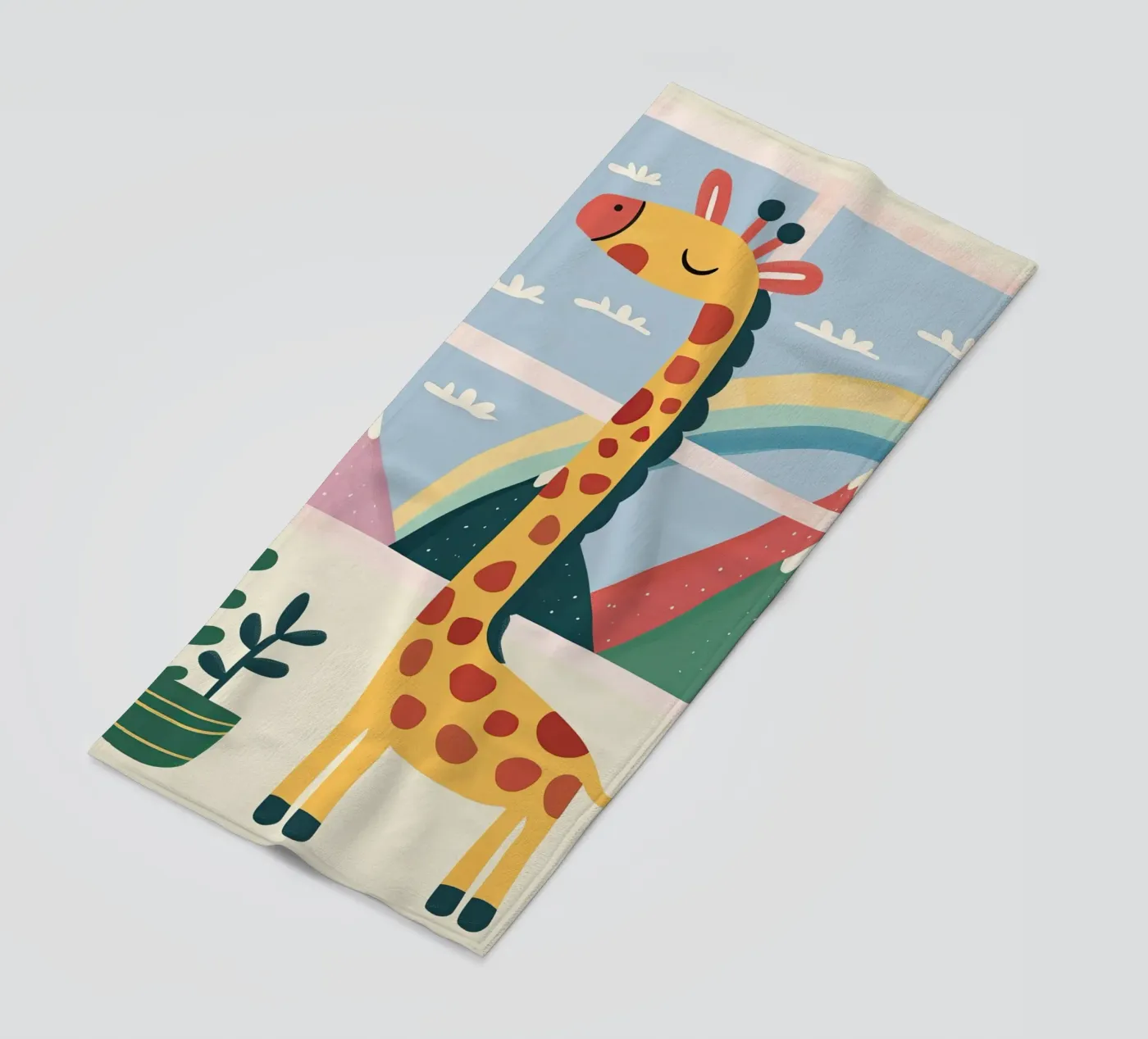 Rainbow Window Giraffe telo mare da Lilo