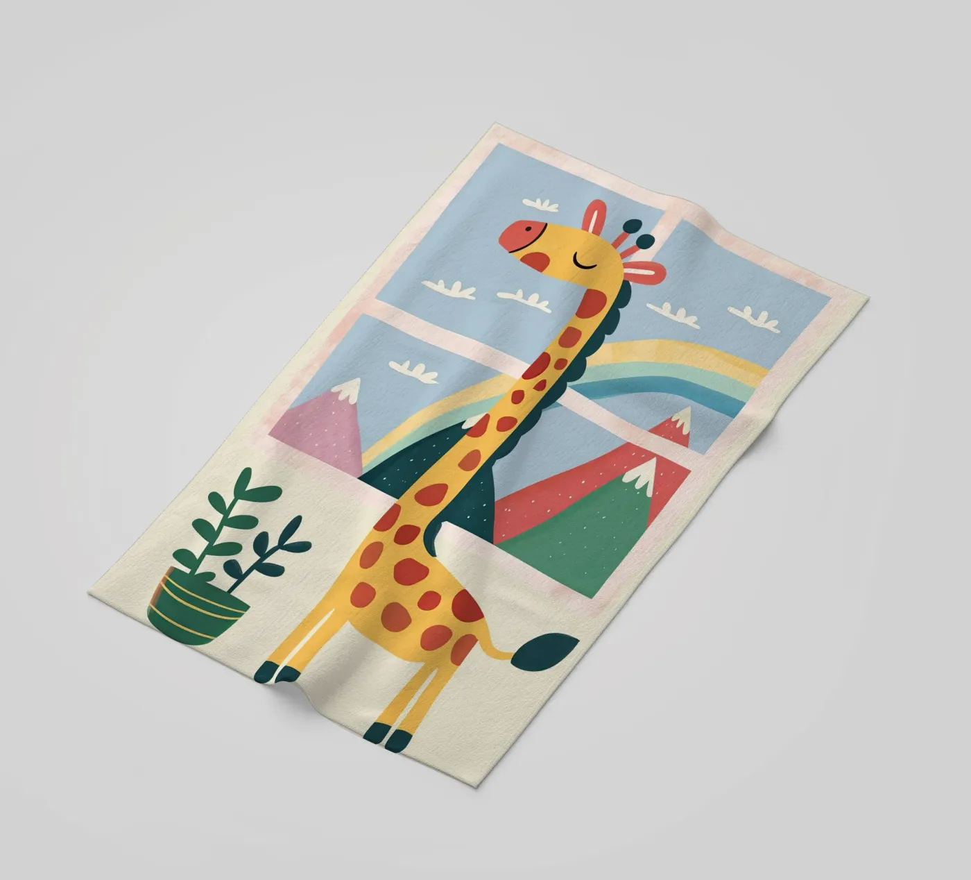 Rainbow Window Giraffe telo mare da Lilo