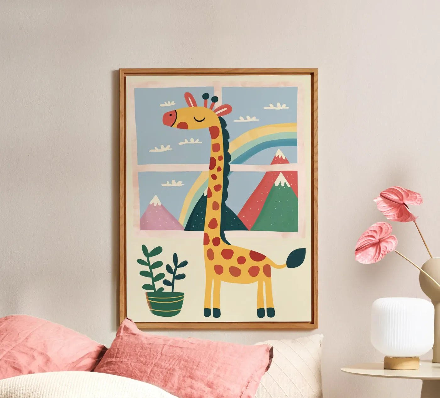 Rainbow Window Giraffe pannello forex da Lilo