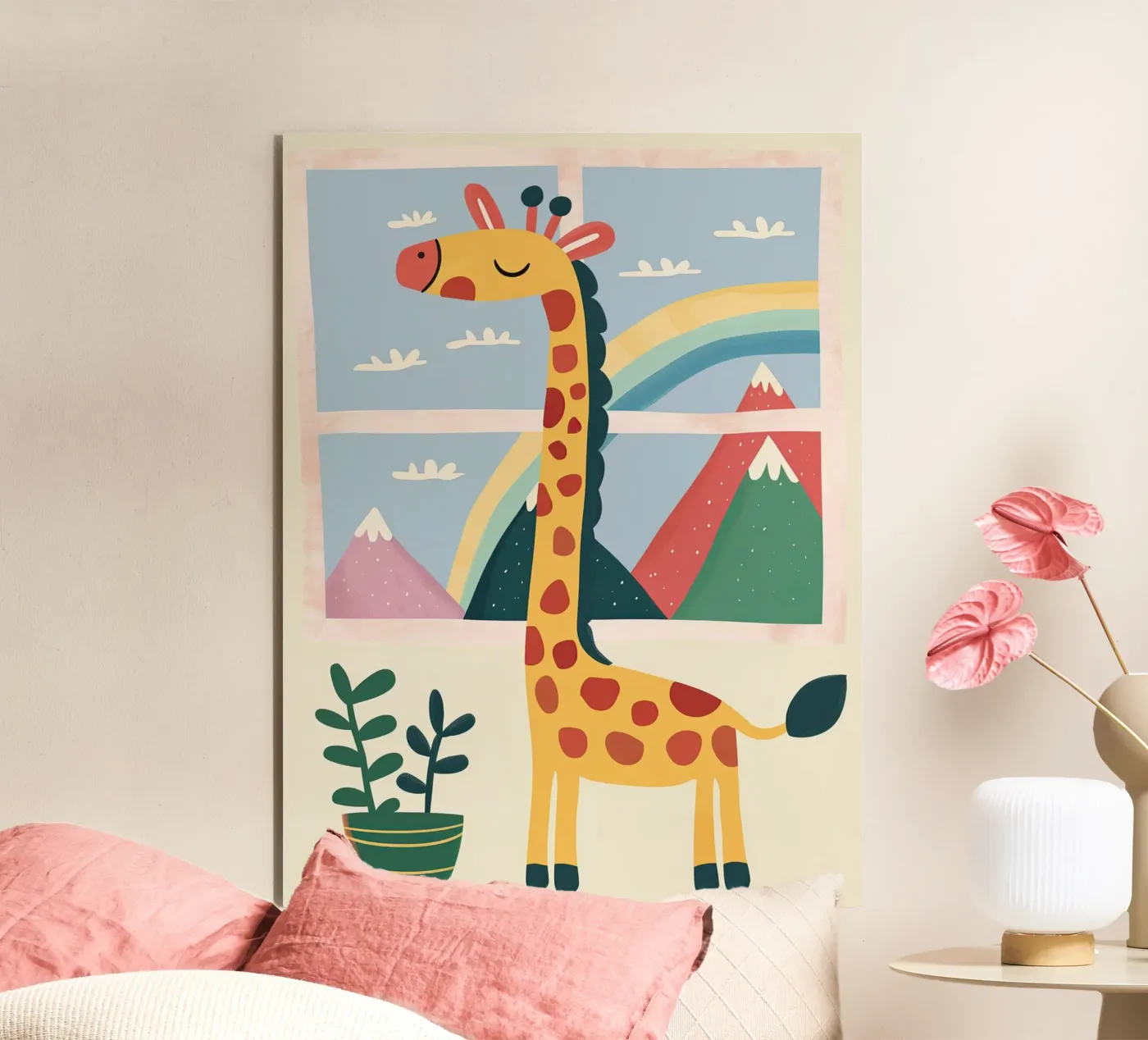 Rainbow Window Giraffe pannello forex da Lilo