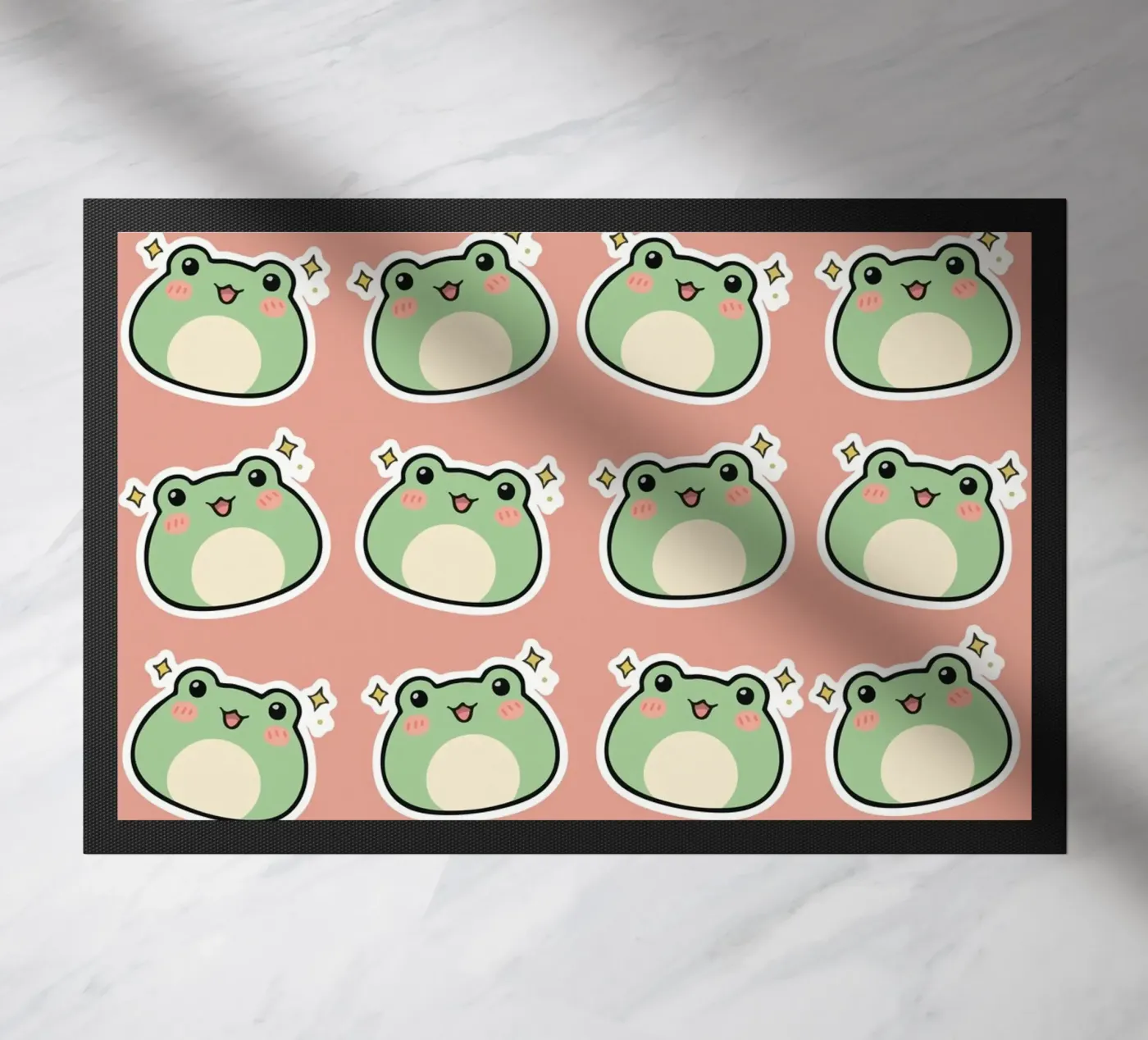 Frogs deurmat van Happypatterns