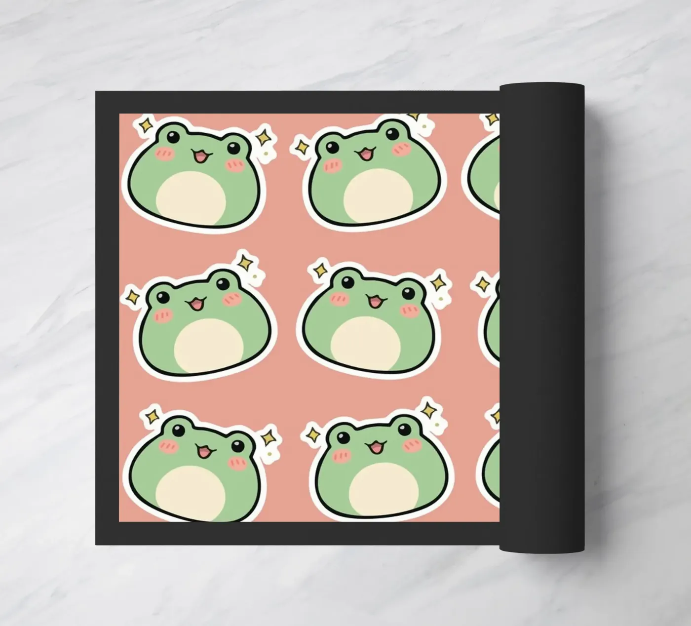 Frogs deurmat van Happypatterns