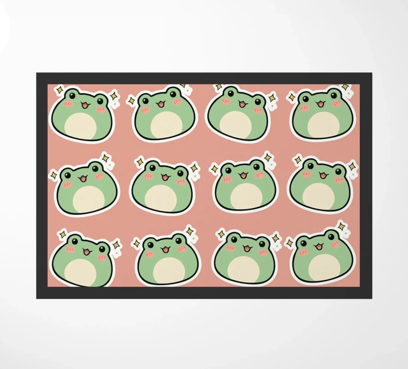 Frogs deurmat van Happypatterns