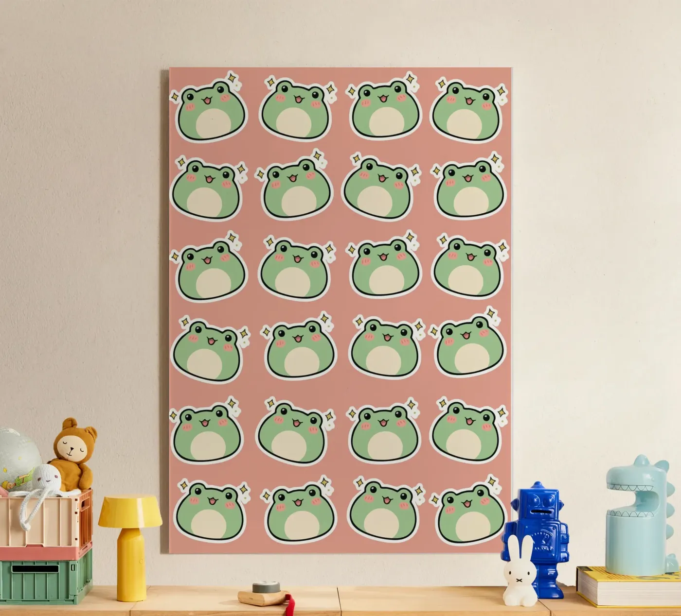 Frogs acryl van Happypatterns
