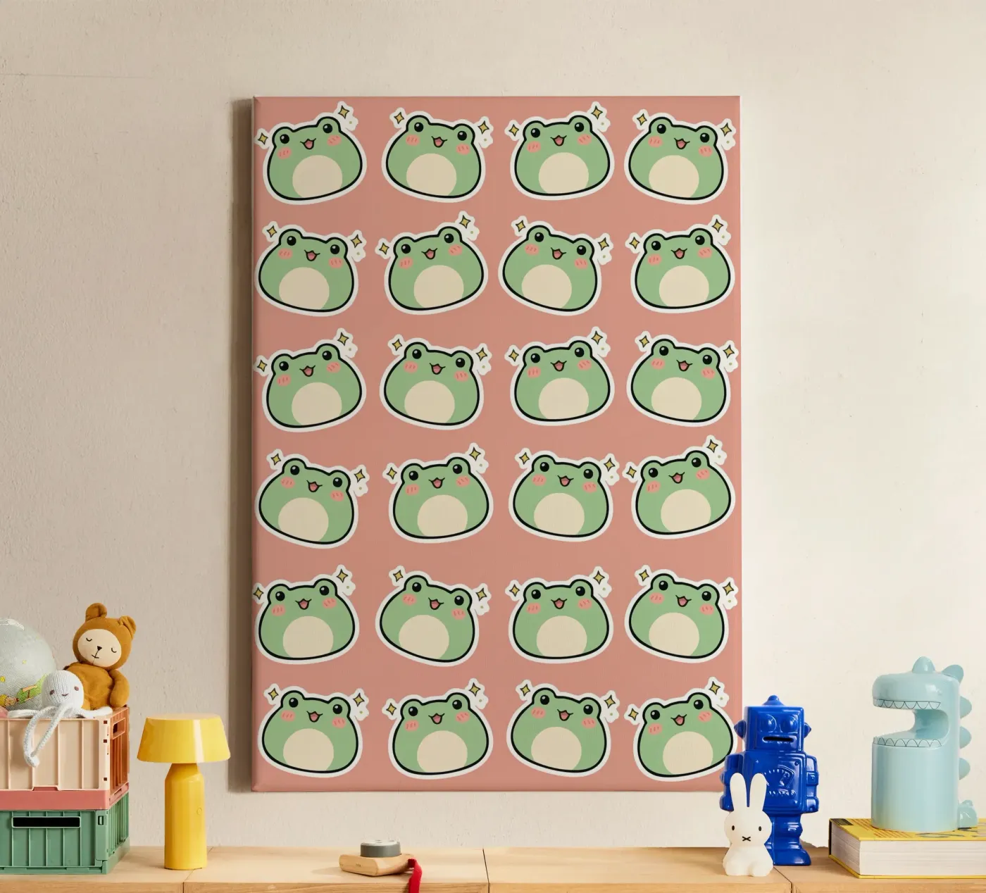 Frogs canvas van Happypatterns