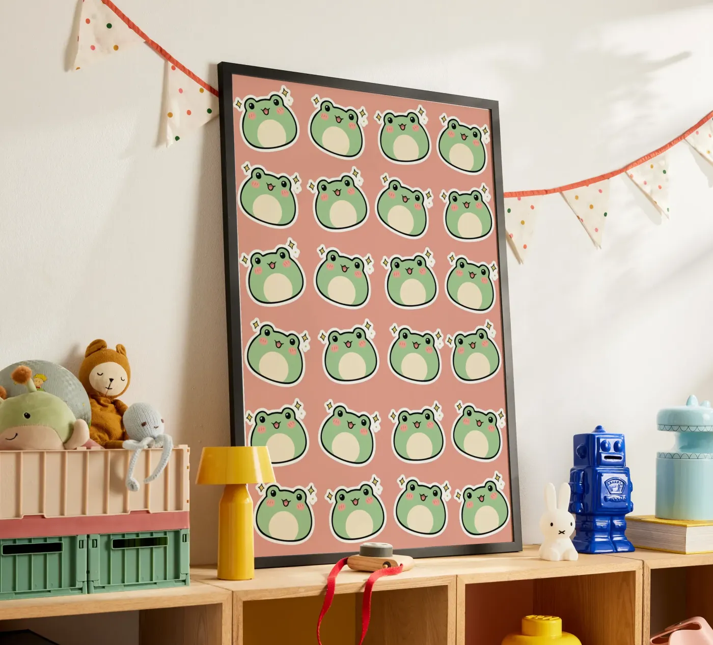 Frogs poster by Happypatterns