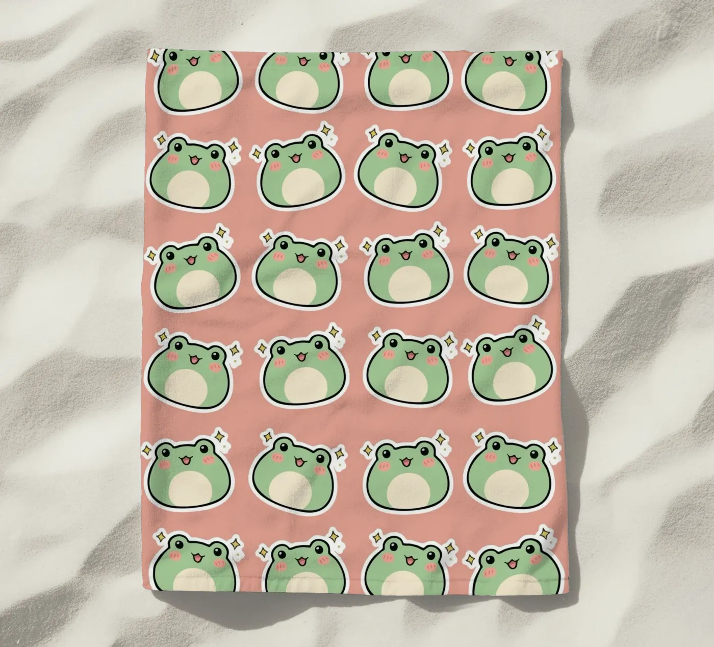 Frogs serviette de plage de Happypatterns