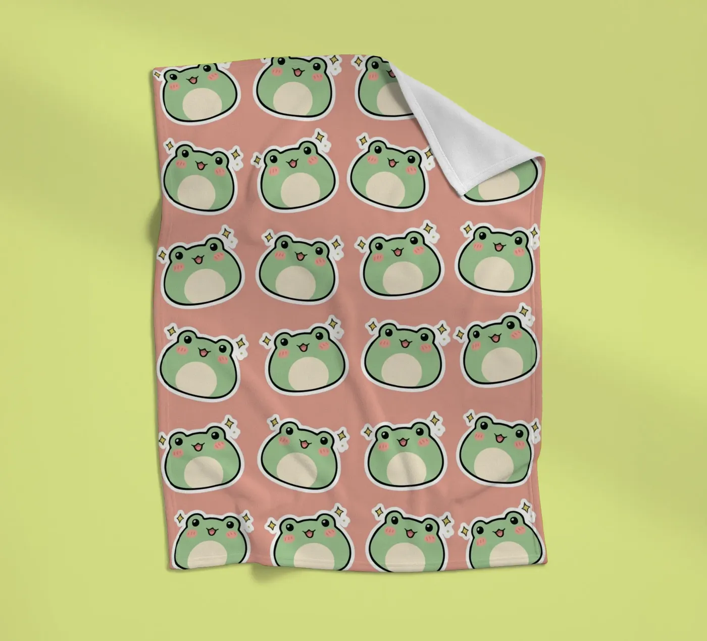 Frogs fleece blanket by Happypatterns