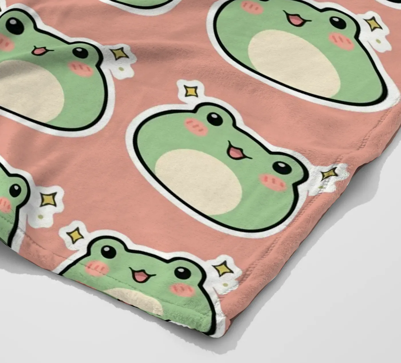 Frogs fleece blanket by Happypatterns