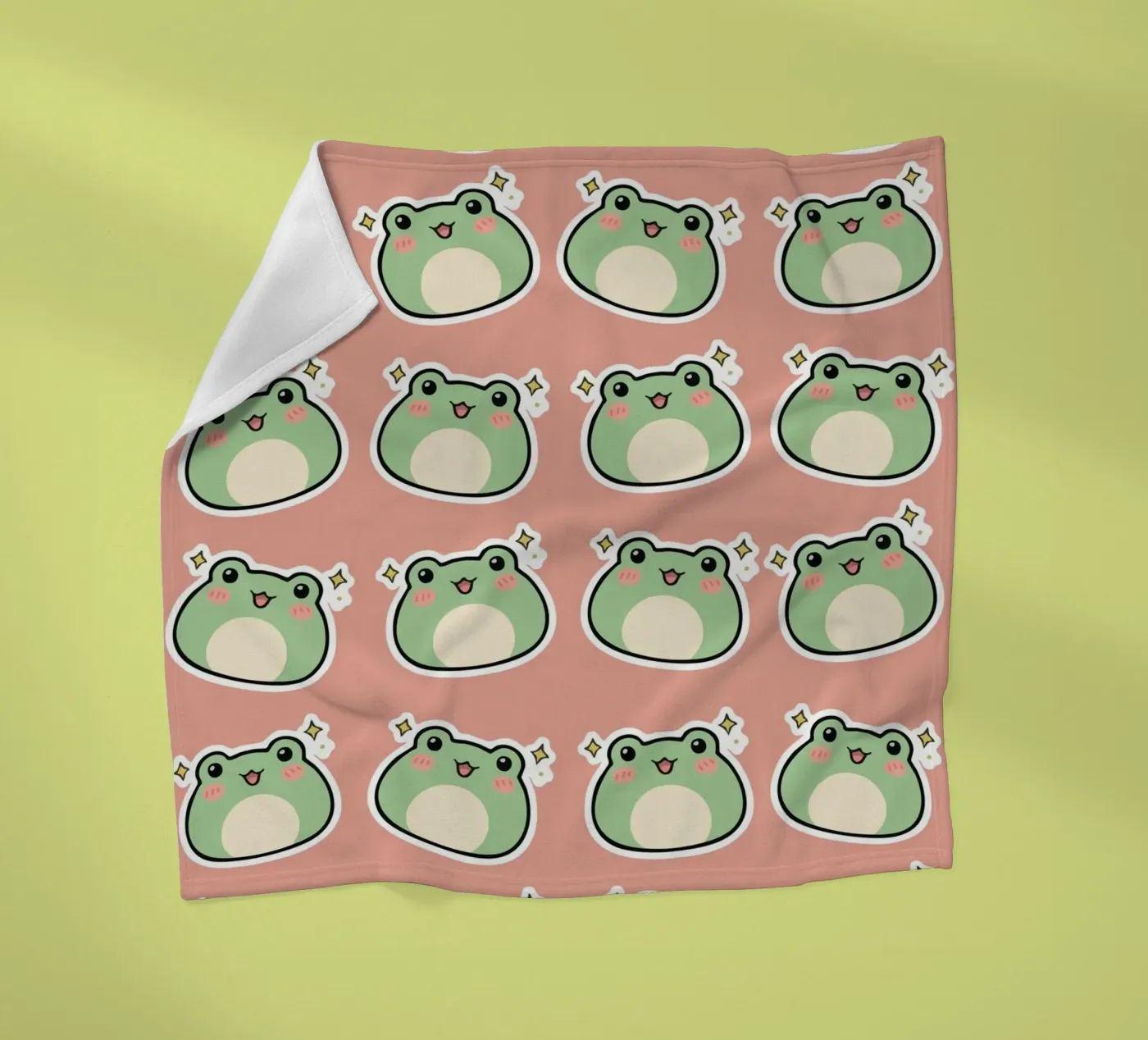Frogs fleece blanket by Happypatterns