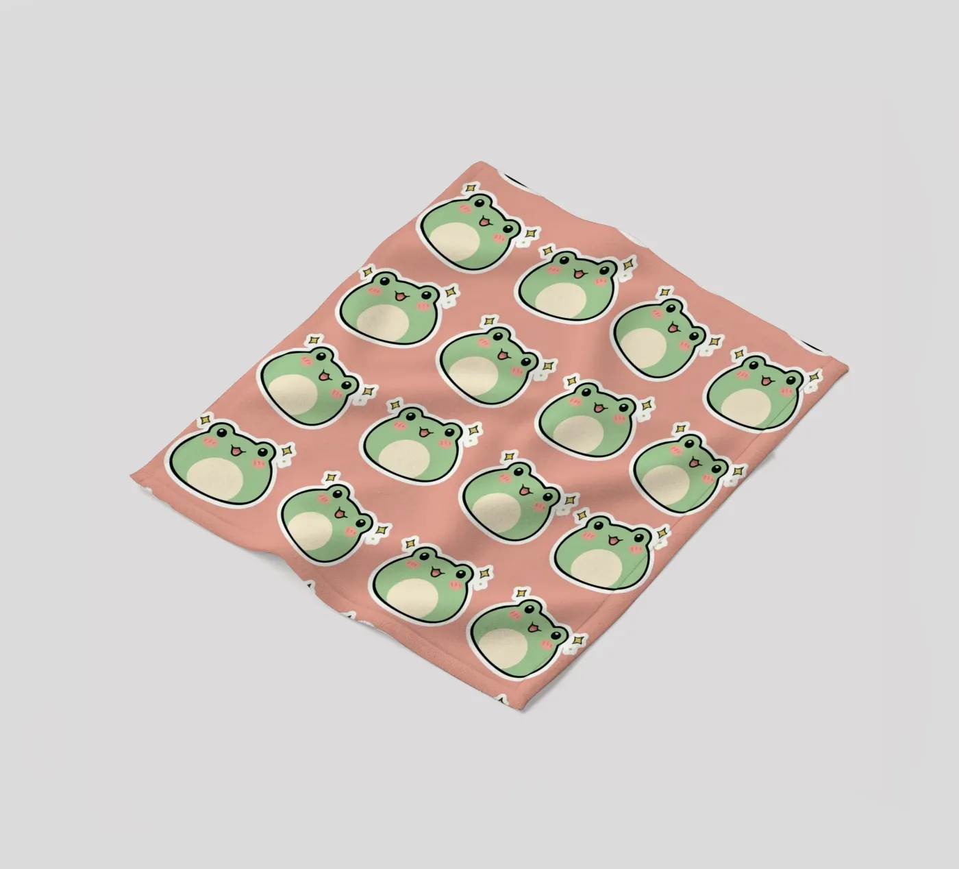 Frogs fleece blanket by Happypatterns