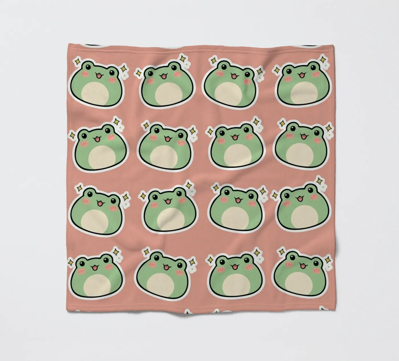Frogs fleece blanket by Happypatterns