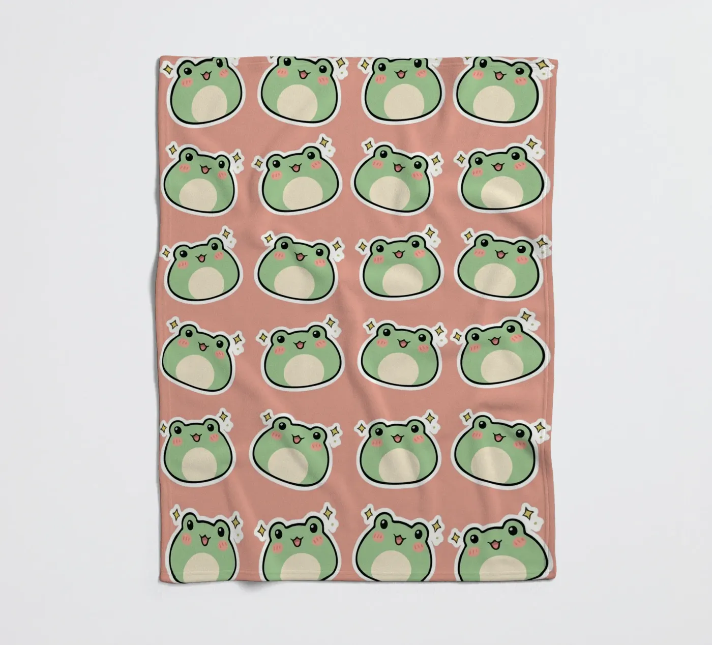 Frogs fleece blanket by Happypatterns