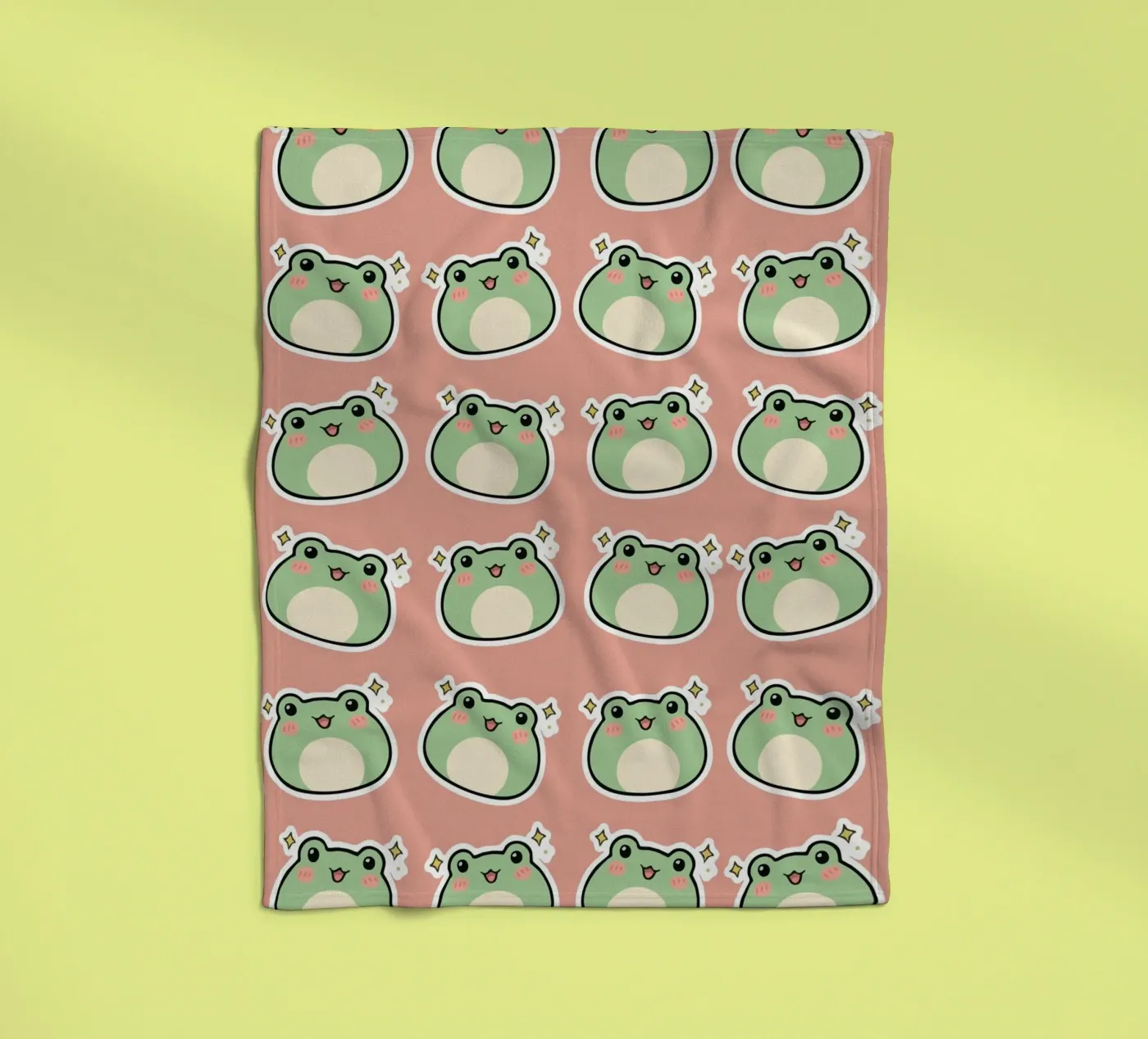 Frogs fleece blanket by Happypatterns