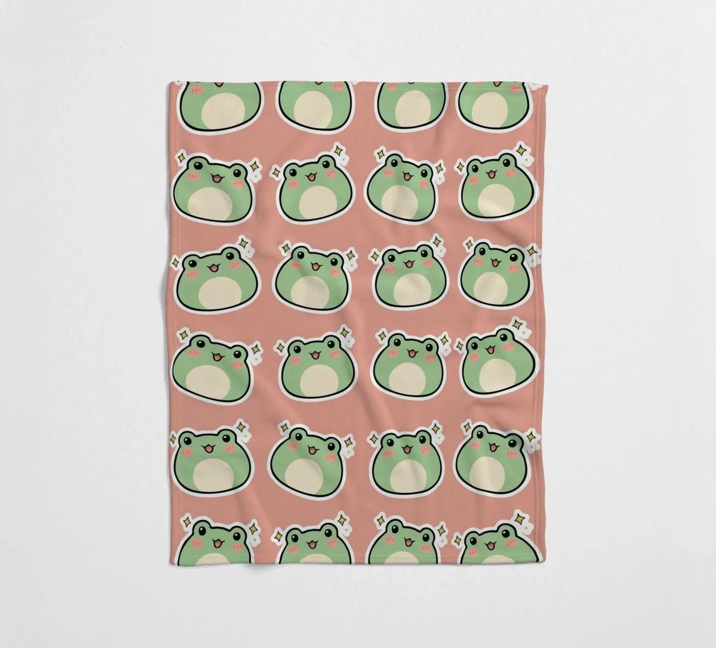 Frogs fleece blanket by Happypatterns