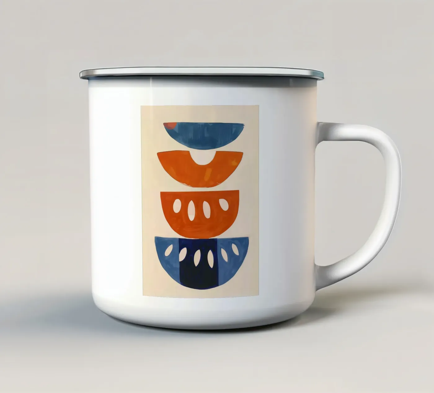 Shape Stack Emaille Tasse von Hugo