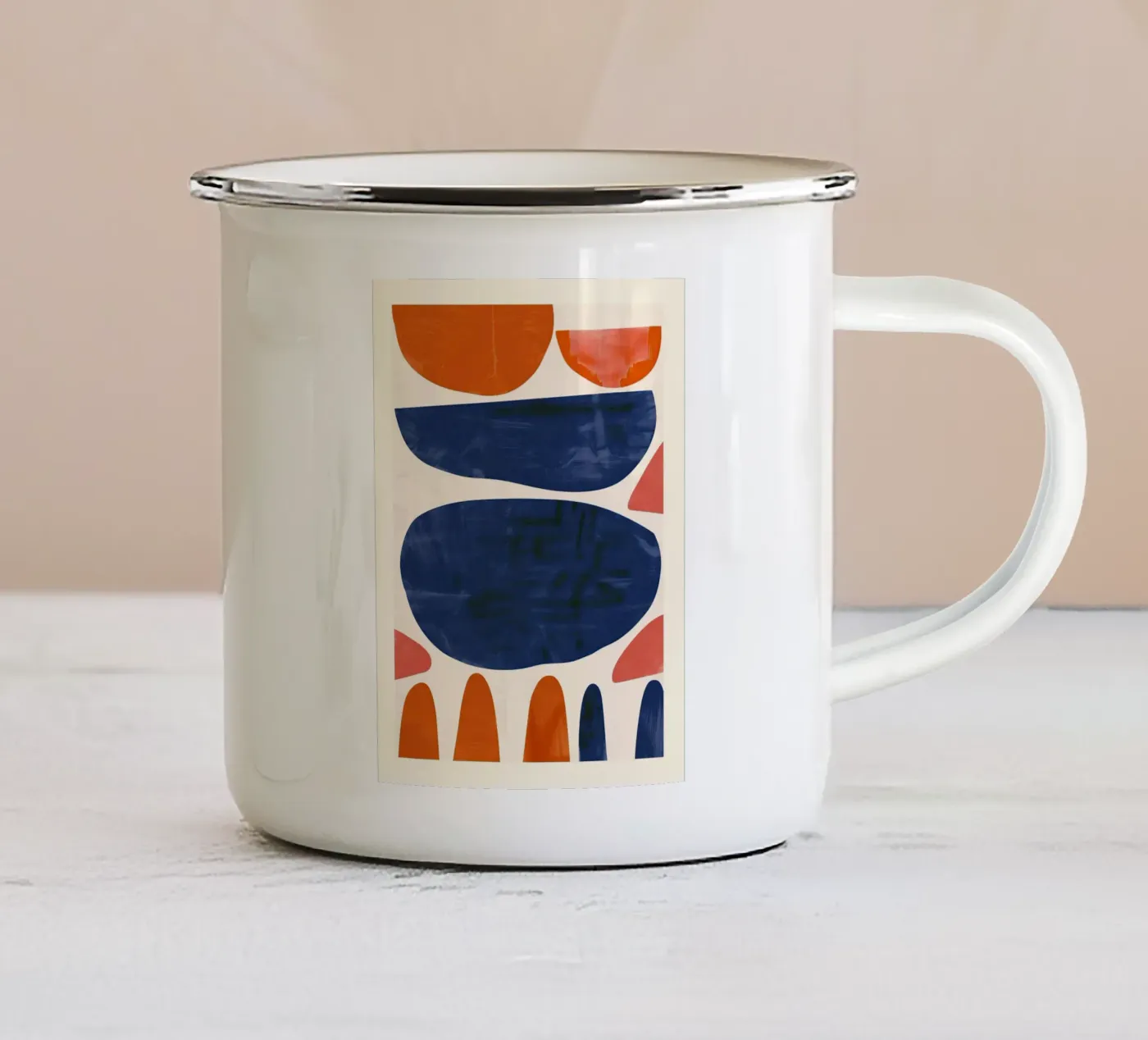Abstract Forms enamel mug by Hugo