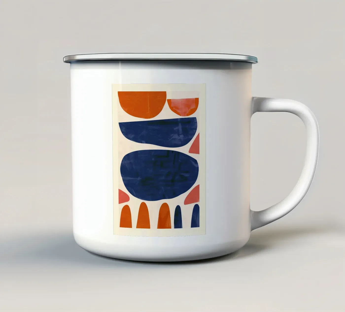 Abstract Forms enamel mug by Hugo