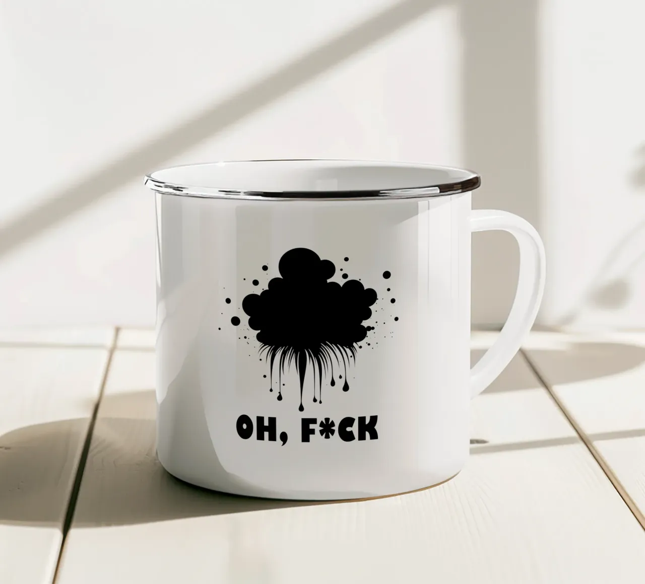Oh F*ck - Un incidente tazza in smalto da Autofocus