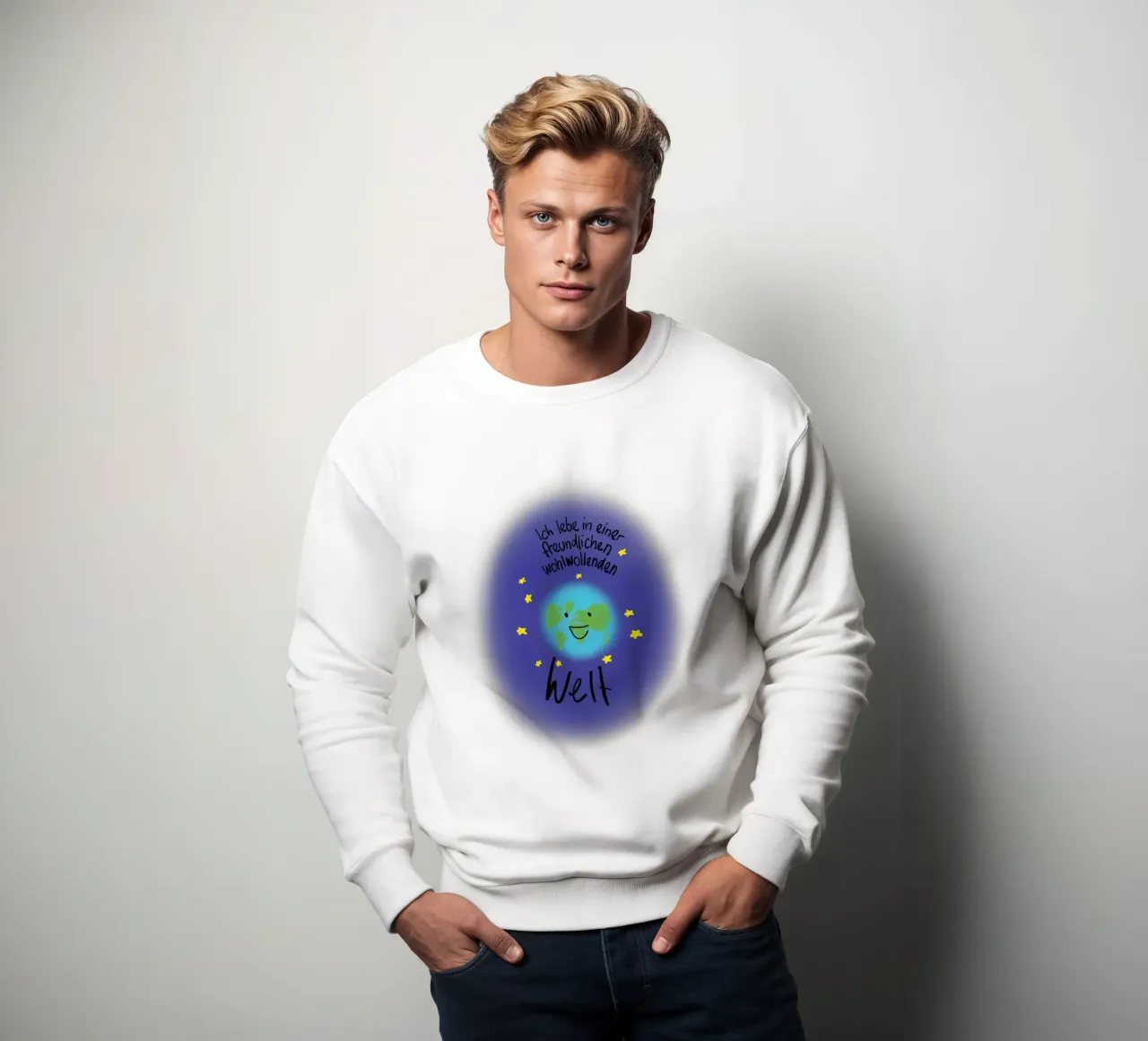 Freundliche Welt sweatshirt by bezirossi