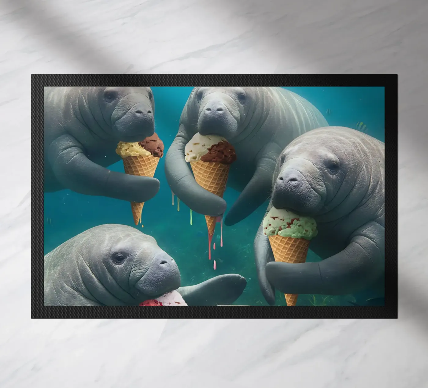 Auf ein Eis Fußmatte von kosinsart.gallery2