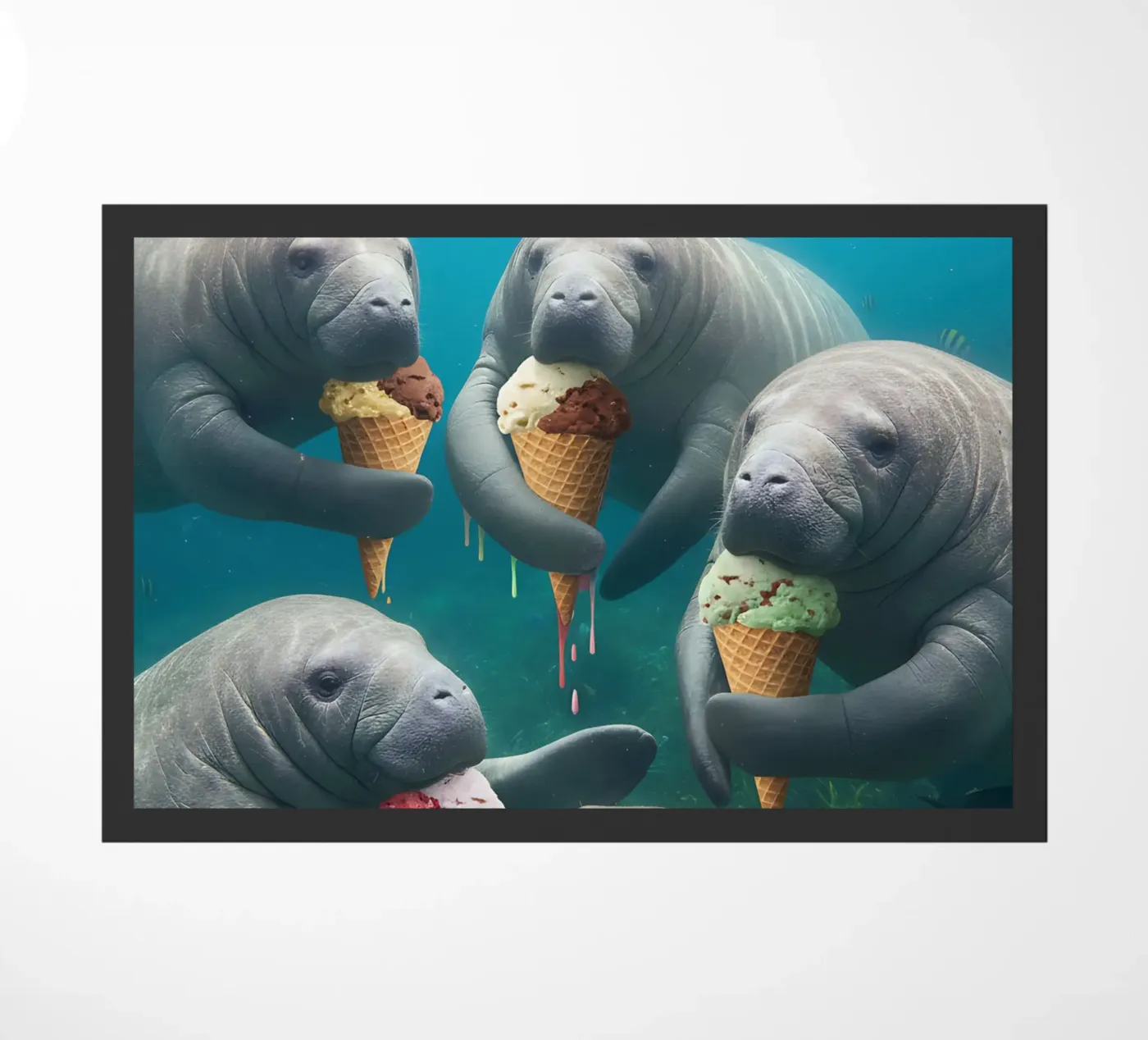 Auf ein Eis Fußmatte von kosinsart.gallery2