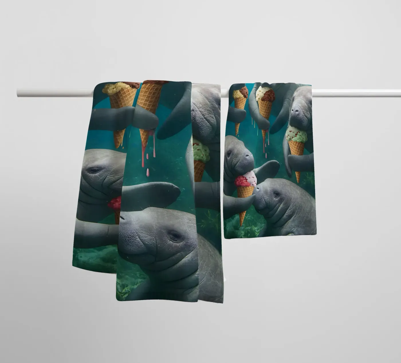 Auf ein Eis Handtuch von kosinsart.gallery2