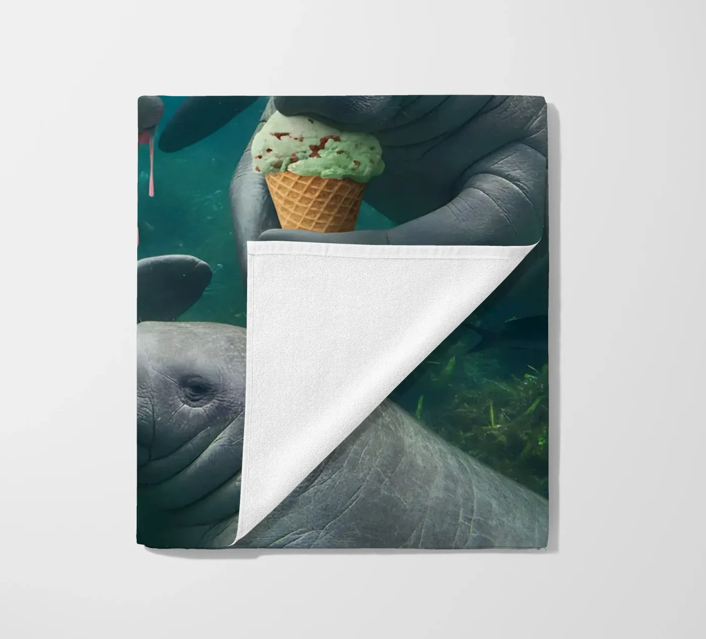 Auf ein Eis Strandtuch von kosinsart.gallery2