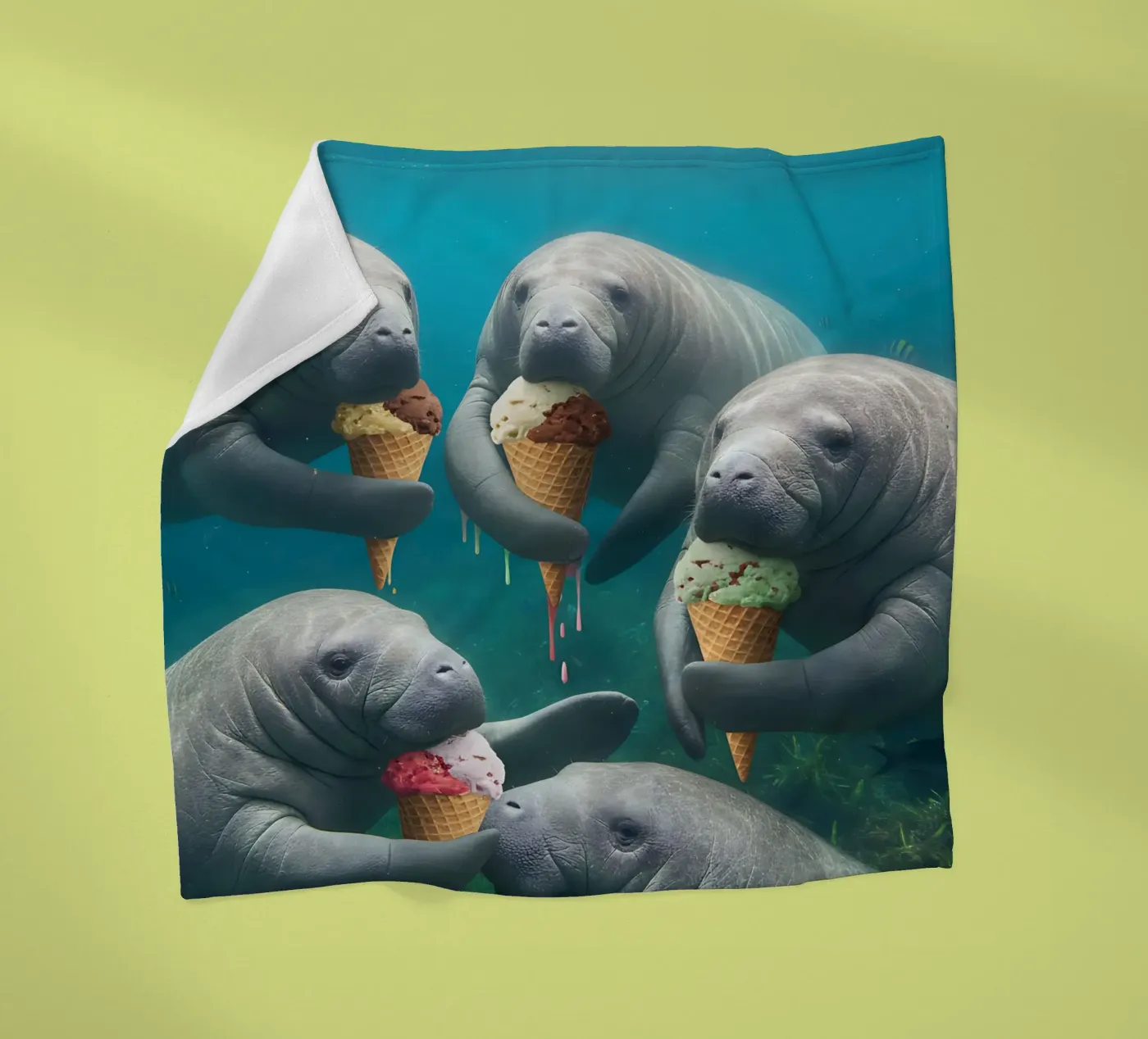 Auf ein Eis Fleecedecke von kosinsart.gallery2