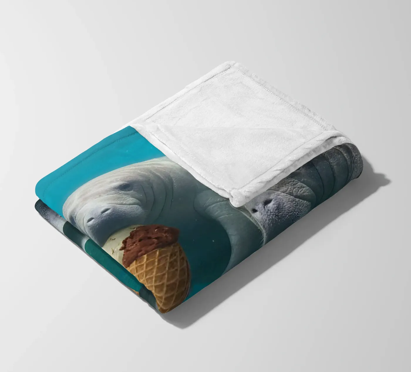 Auf ein Eis Fleecedecke von kosinsart.gallery2