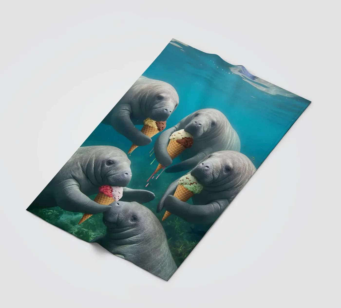 Auf ein Eis Fleecedecke von kosinsart.gallery2
