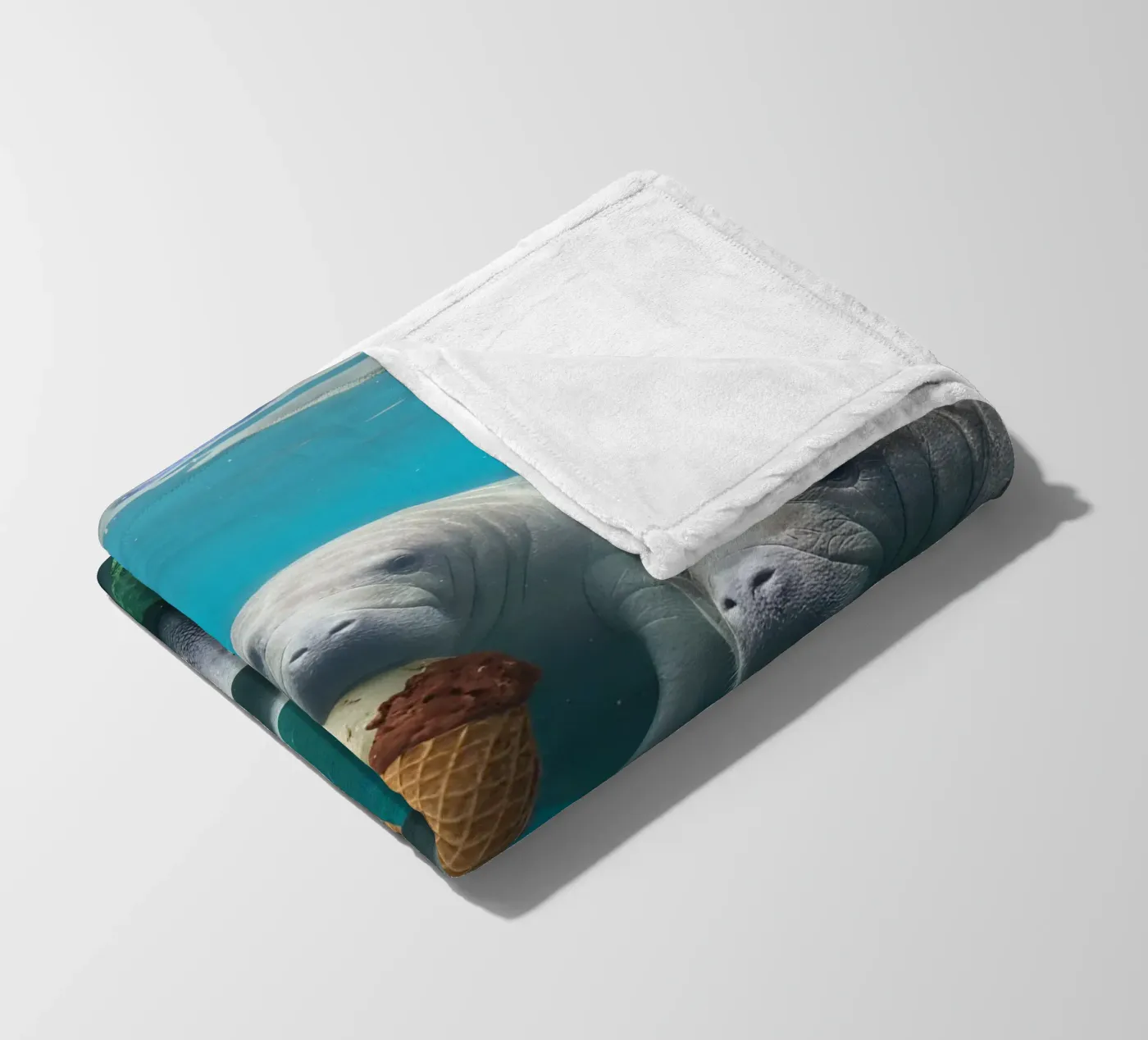 Auf ein Eis Fleecedecke von kosinsart.gallery2