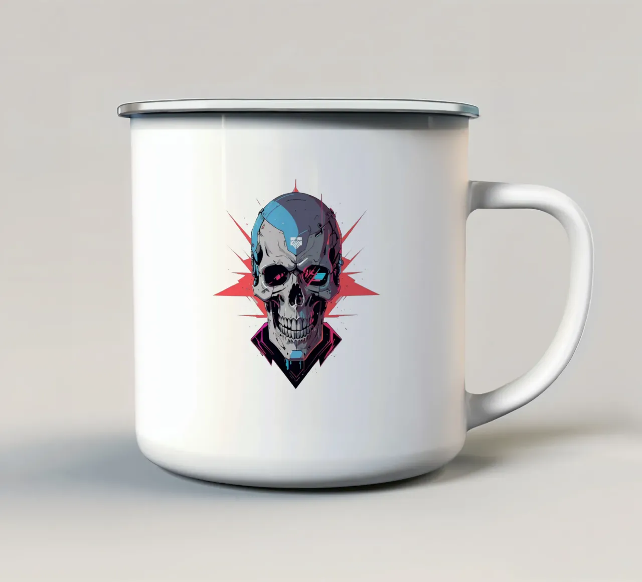 Cranio cyberpunk tazza in smalto da artdesign1985