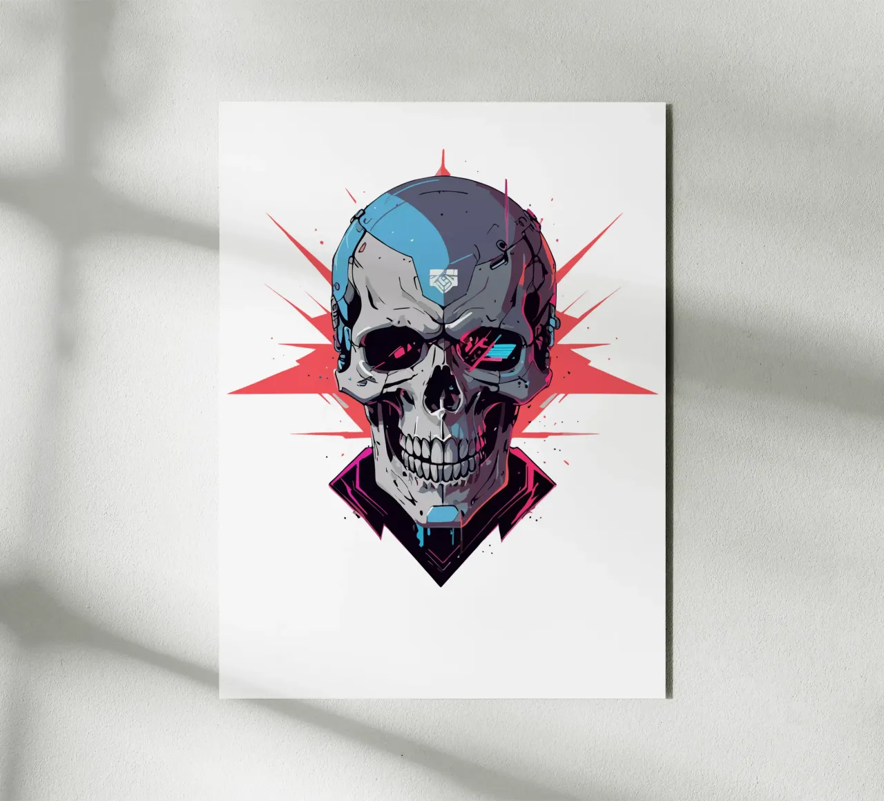 Cranio cyberpunk alluminio dibond da artdesign1985