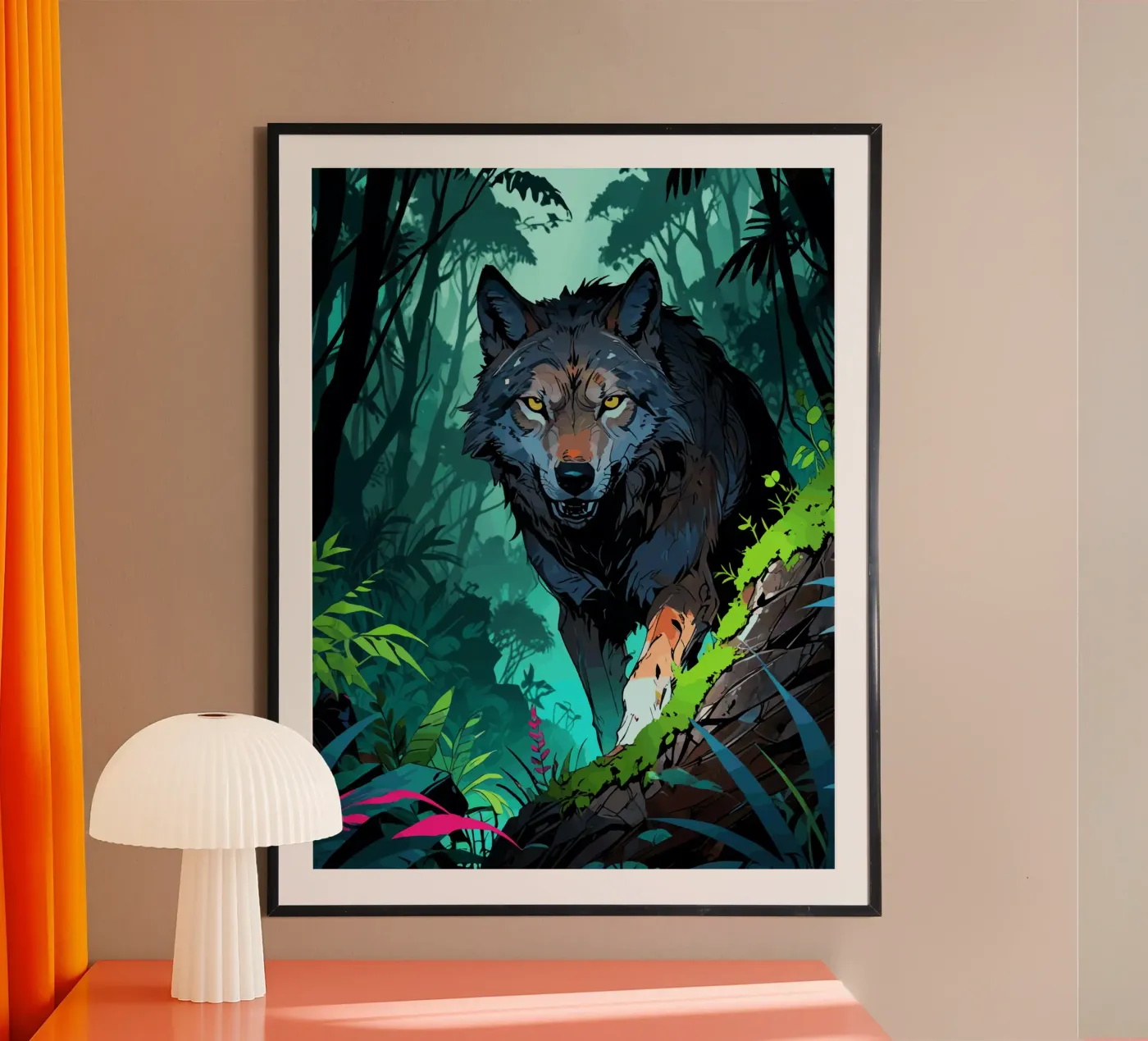 Jungle wolf poster by artdesign1985