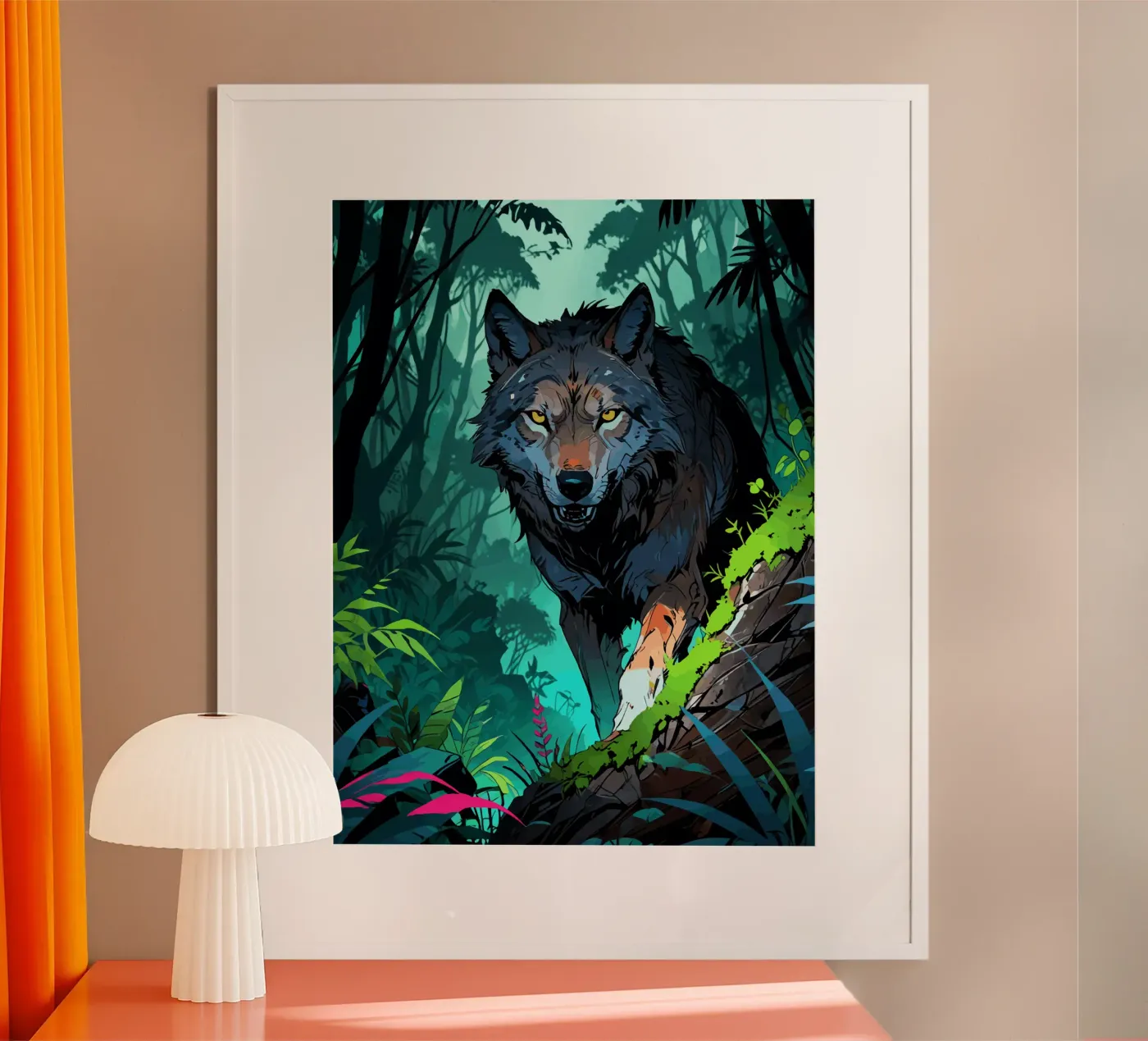 Jungle wolf poster by artdesign1985
