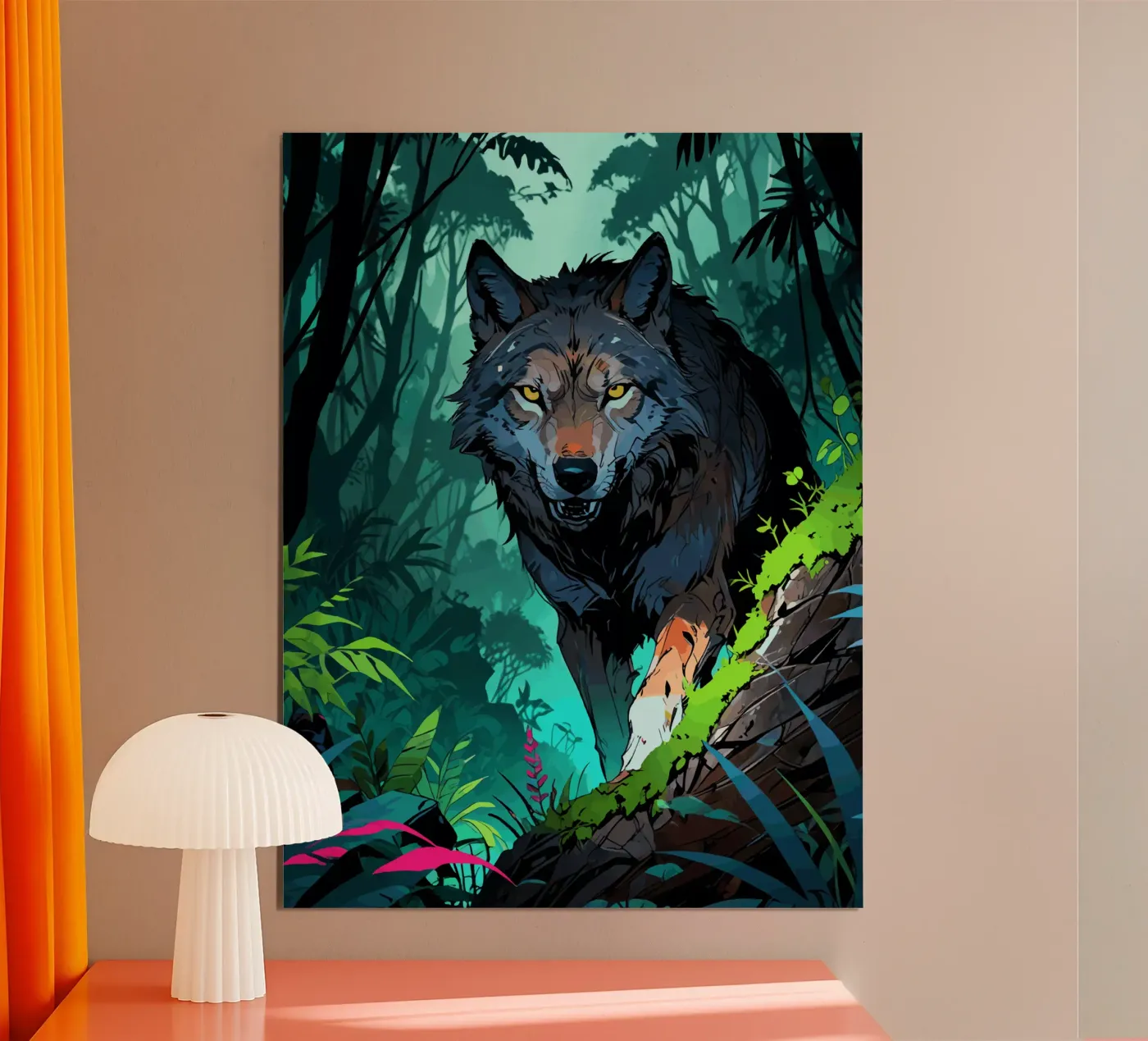 Jungle wolf poster by artdesign1985