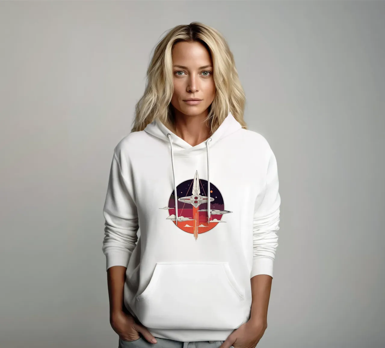 Astronave felpa con cappuccio da artdesign1985
