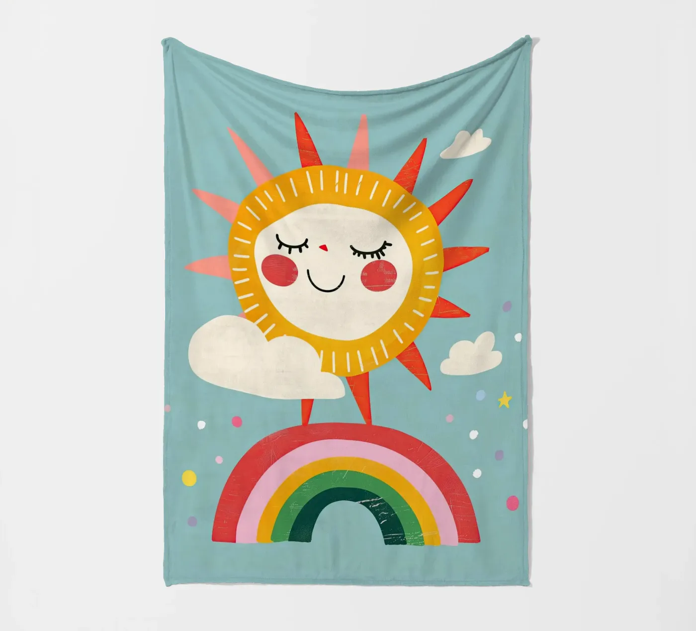 Rainbow Sun Fleecedecke von Lilo