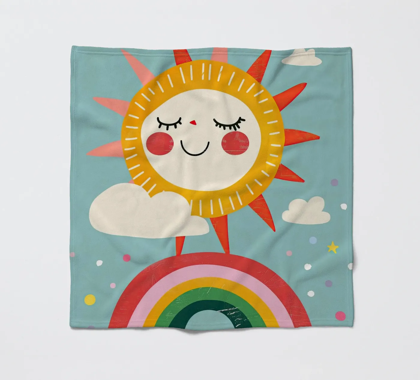 Rainbow Sun Fleecedecke von Lilo