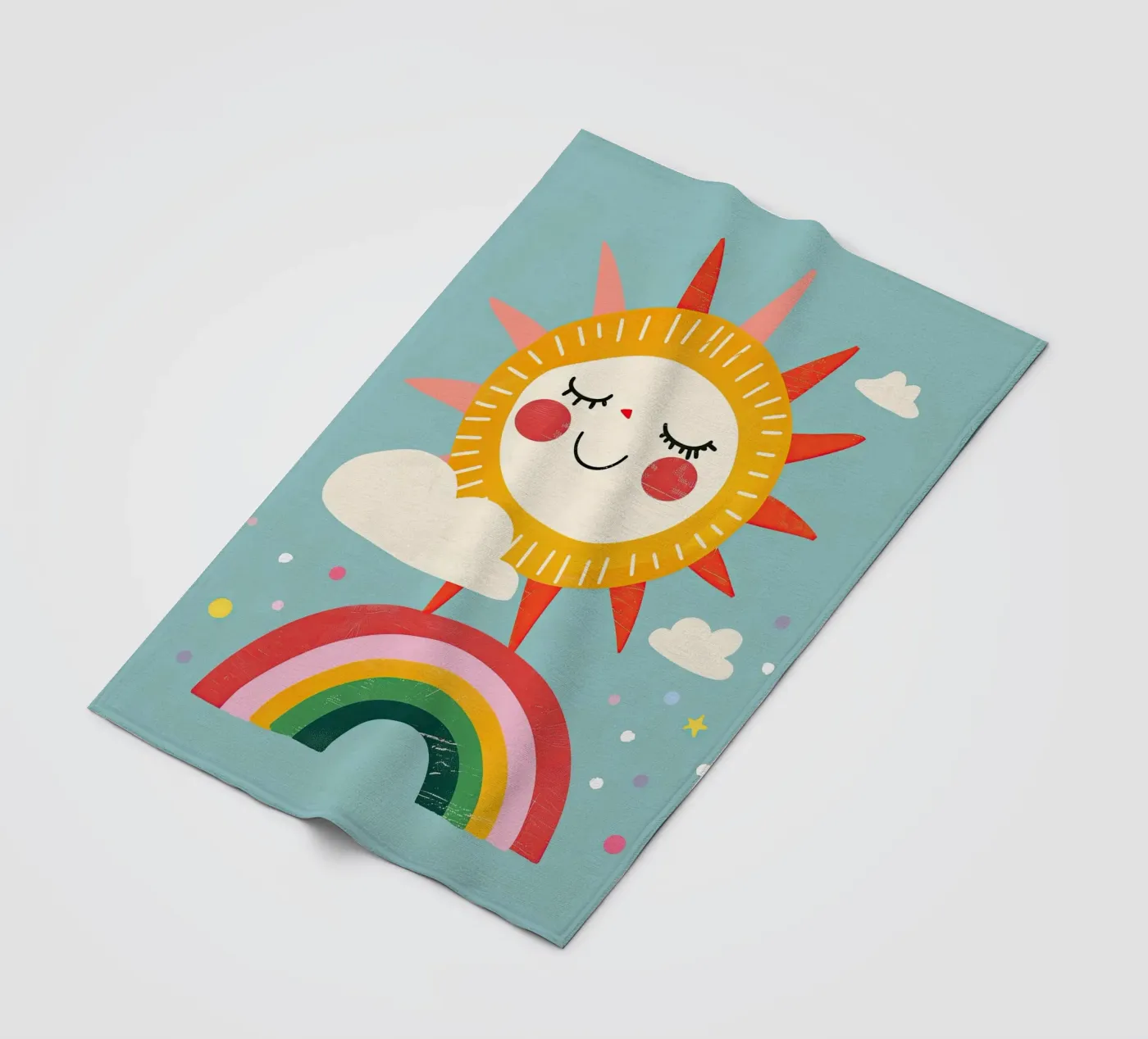 Rainbow Sun Fleecedecke von Lilo