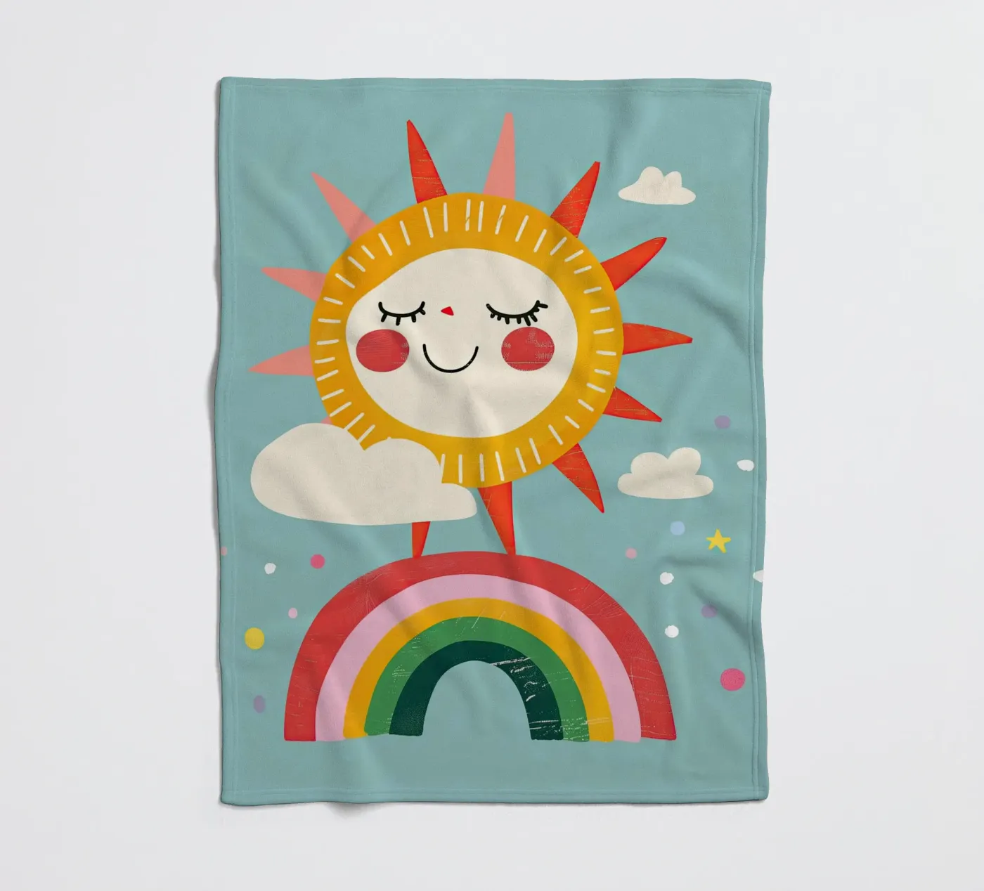 Rainbow Sun Fleecedecke von Lilo