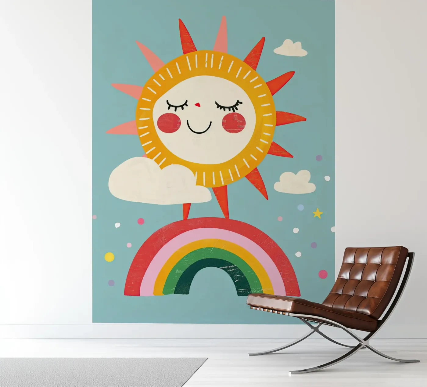 Rainbow Sun fotobehang van Lilo