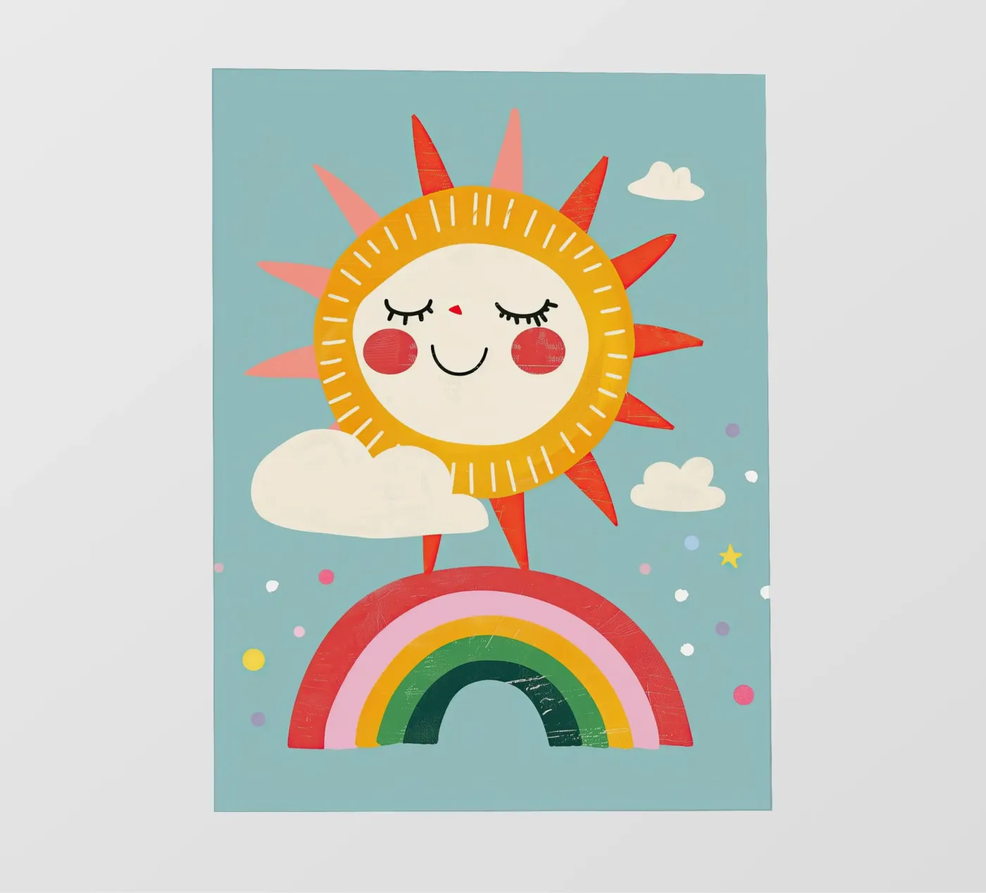 Rainbow Sun fotobehang van Lilo