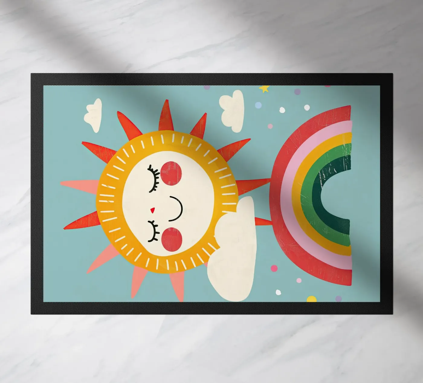 Rainbow Sun Fußmatte von Lilo