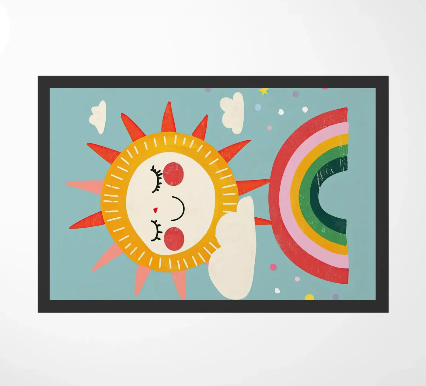 Rainbow Sun Fußmatte von Lilo