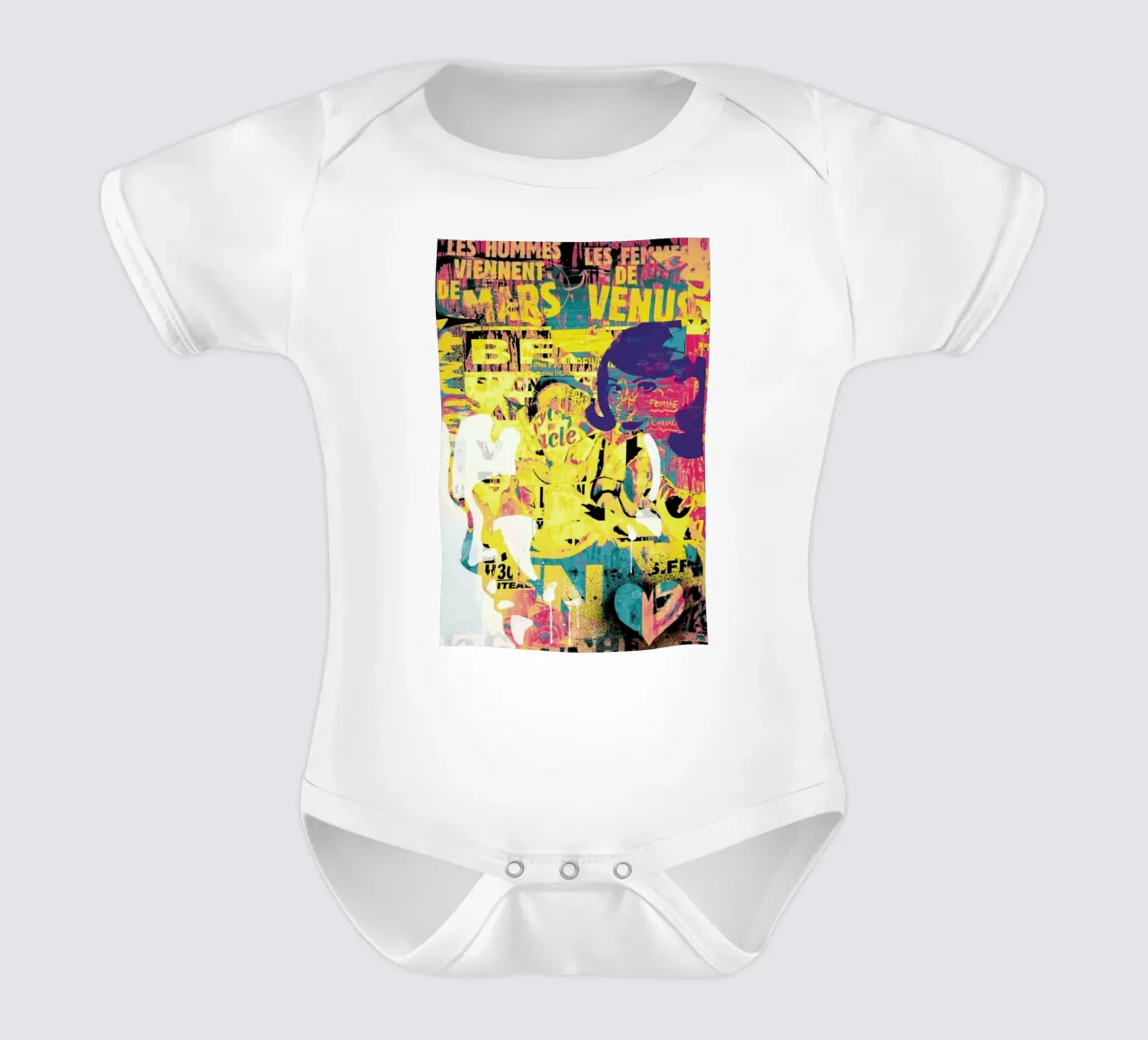 Mars and Venus body neonato maniche corte da Andy Bridge