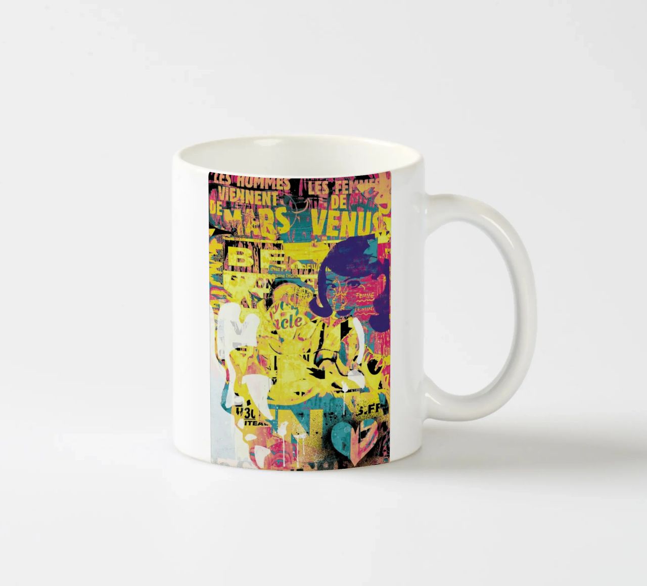 Mars and Venus tazza in ceramica da Andy Bridge