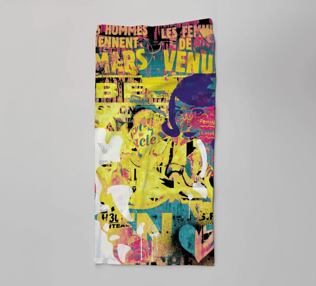 Mars and Venus towel by Andy Bridge